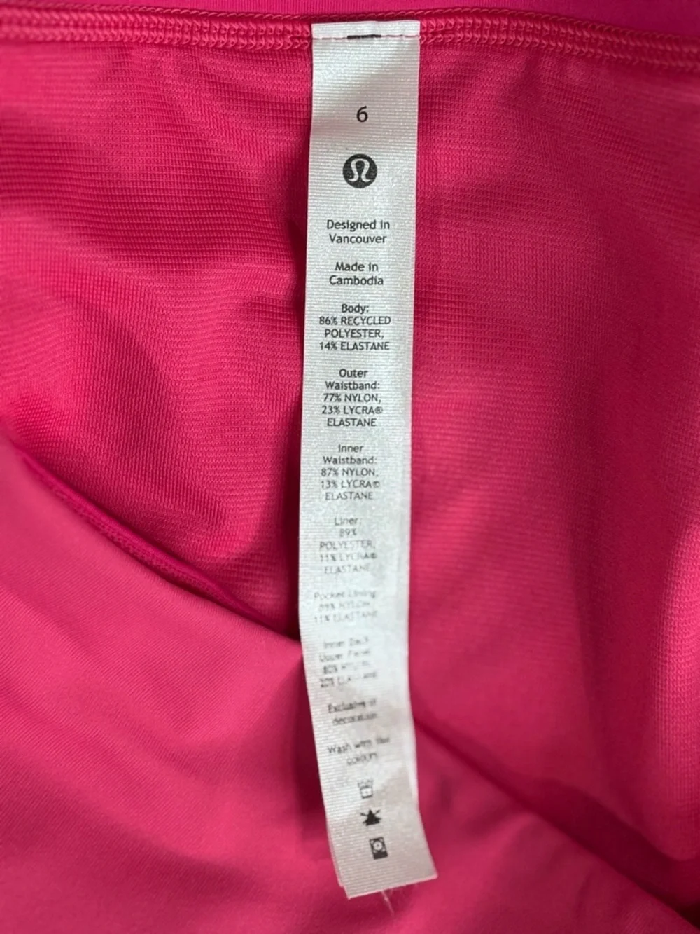 Lululemon Hot Pink Run Shorts Size 6 Lightweight Athletic Activewear